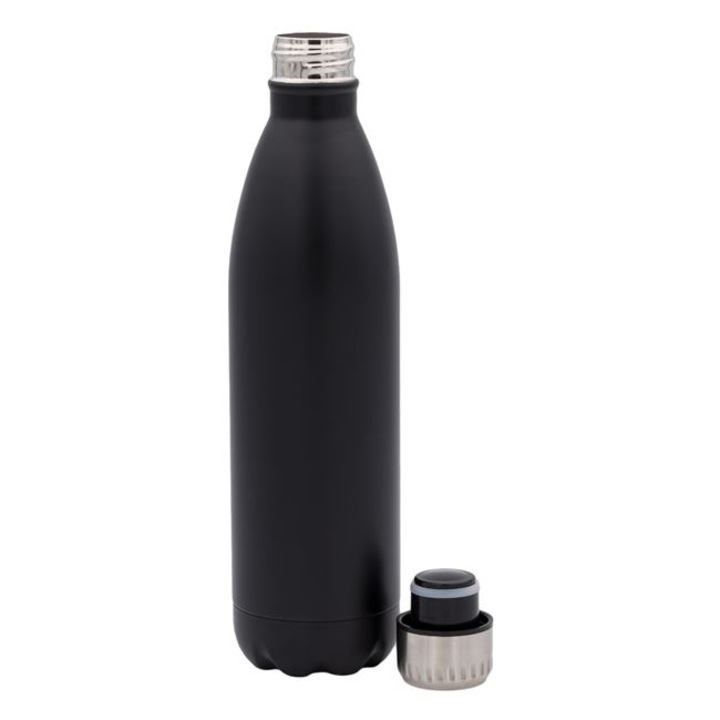 ClickDeal® vizes palack, izoterm, rozsdamentes acél, matt fekete, 750 ml