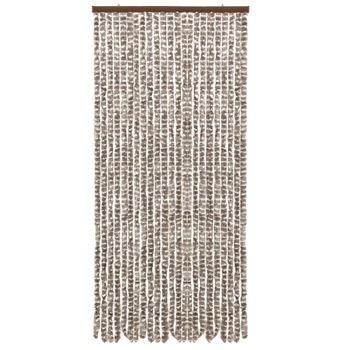 Perdea pentru insecte, gri taupe si alb, 90 x 220 cm, chenille Perdea pentru insecte, gri taupe si alb, 90 x 220 cm, chenille
