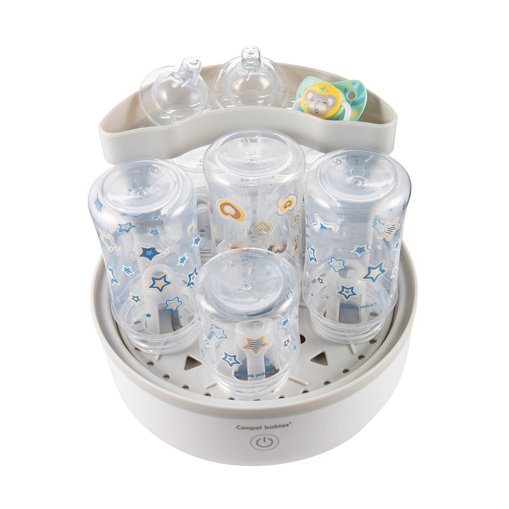 Електрически парен стерилизатор Canpol babies, 2в1, 77/052, Бял