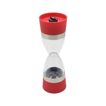 Rasnita dubla pentru sare si piper, Naimeed D2336, forma clepsidra, culoare Rosu, 18 x 6 cm Rasnita dubla pentru sare si piper, Naimeed D2336, forma clepsidra, culoare Rosu, 18 x 6 cm