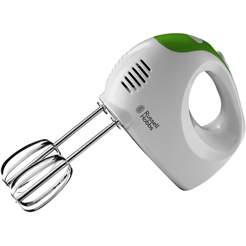 Mixer de mana Russell Hobbs Explore 22230-56, 125W, 5 viteze, Alb/Verde Mixer de mana Russell Hobbs Explore 22230-56, 125W, 5 viteze, Alb/Verde