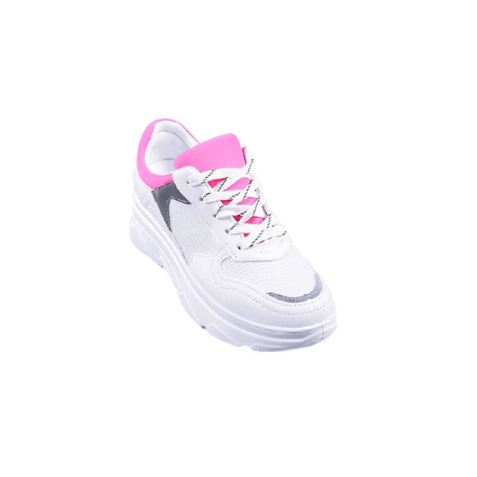 Pantofi sport dama Okena, M-BO-545, Alb/Fucsia