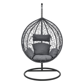 Scaun suspendat, Capileira DG150, 195 x 105 cm, otel,poliratan,poliester, multicolor, 150 kg, pentru 1 persoana, cu suport si perne Scaun suspendat, Capileira DG150, 195 x 105 cm, otel,poliratan,poliester, multicolor, 150 kg, pentru 1 persoana, cu suport si perne