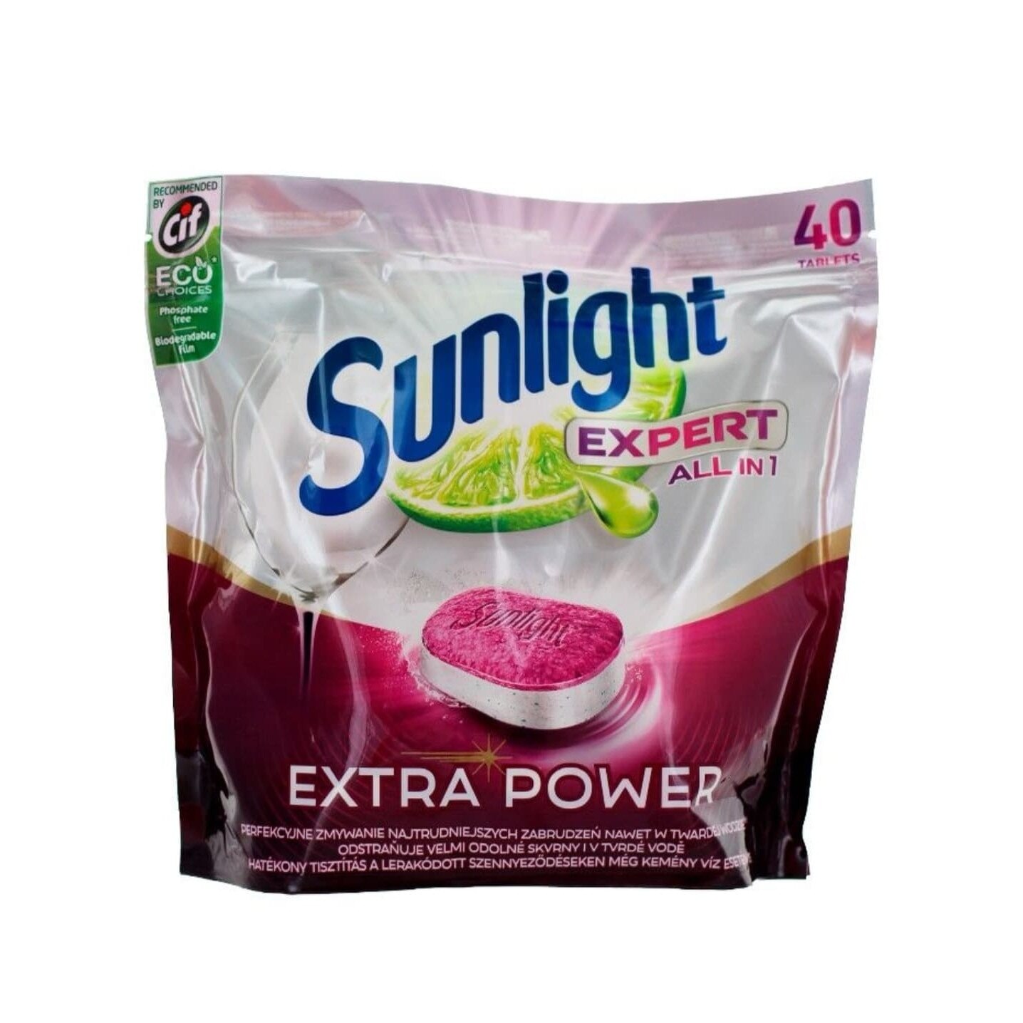 Tablete Cif Sunlight 40 buc All in 1 Extra Power