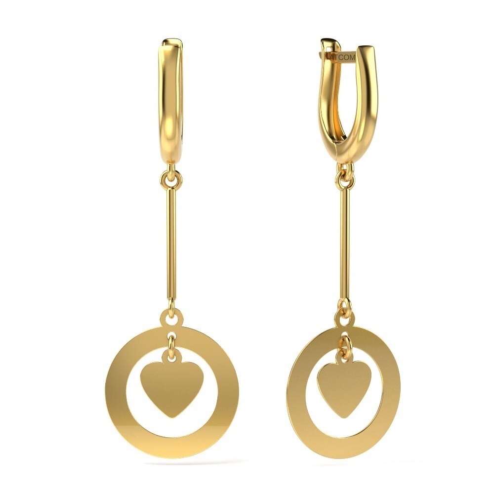 Cercei din aur galben model 19