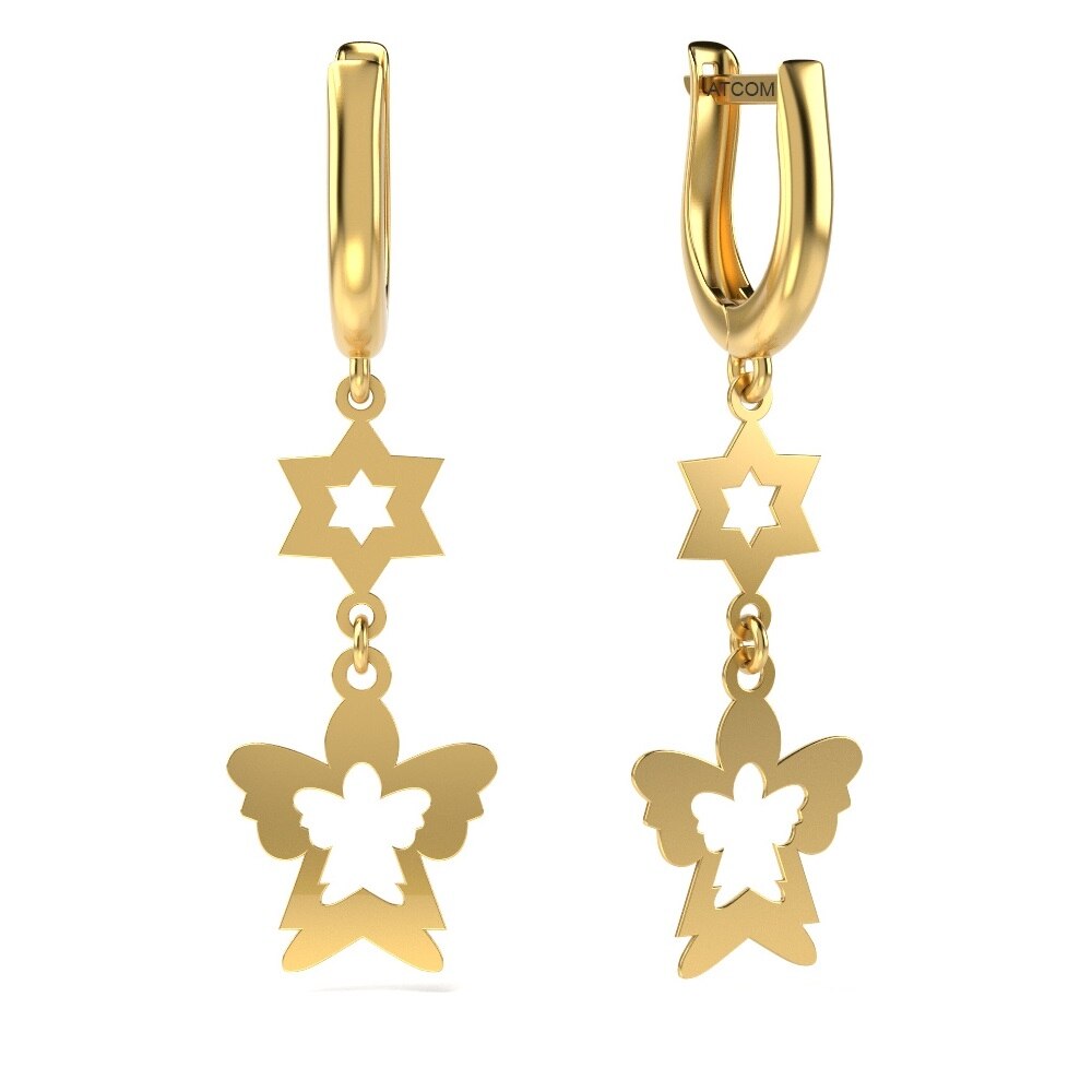 Cercei din aur galben model 20