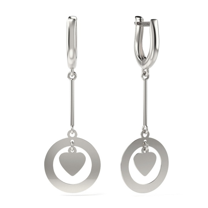 Обеци от бяло злато модел 19