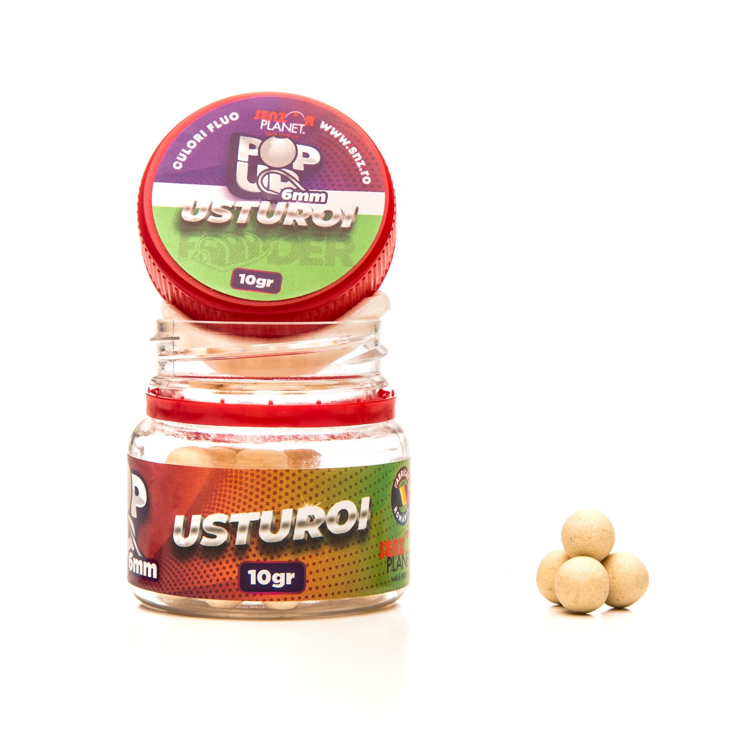 Pop-Up, Aroma Usturoi, Diametru 6 mm, Culoare Alb, Cutie de 10g, by Pescuit24