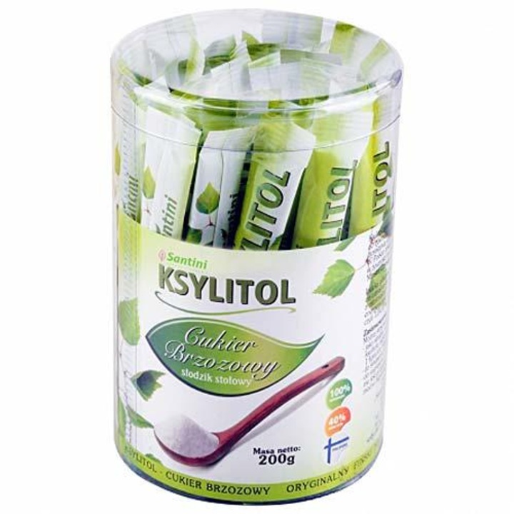 Xylitol pliculete Santini, 200 g, 40 buc
