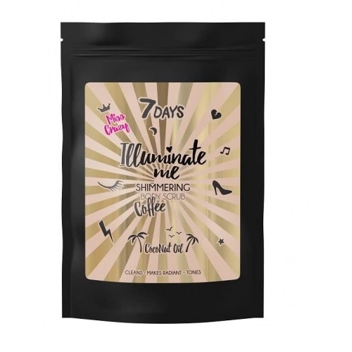 Scrub de corp 7 Days, Illuminate Me, Cafea, 200 g