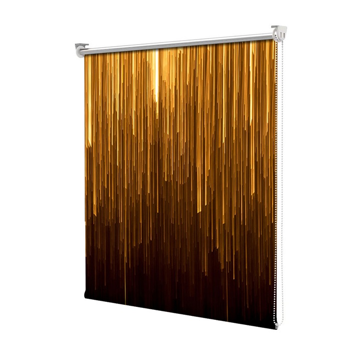 Roleta Art Shade tip Jaluzea cu Rulou si sistem inclus, Art Star, Ploaie de lumina, Multicolor, Decoratiuni, Latime 60 cm x Inaltime 130 cm