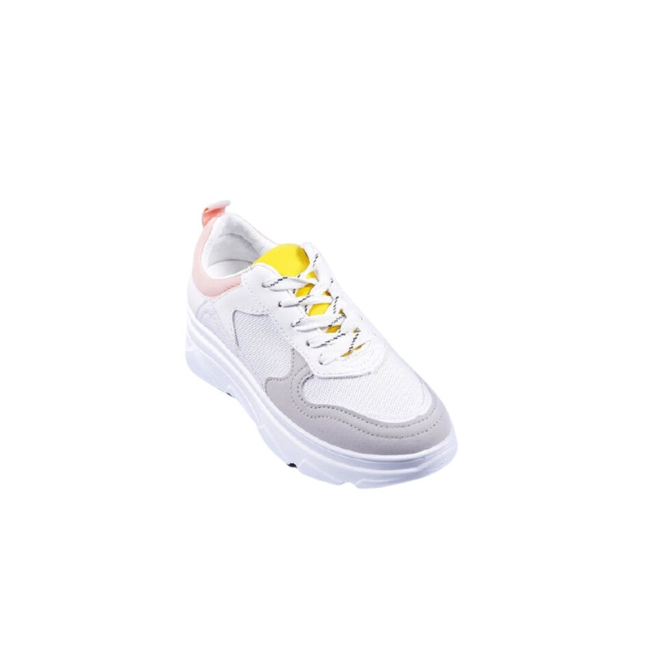 Pantofi sport dama Okena, M-BO-545, Alb/Roz
