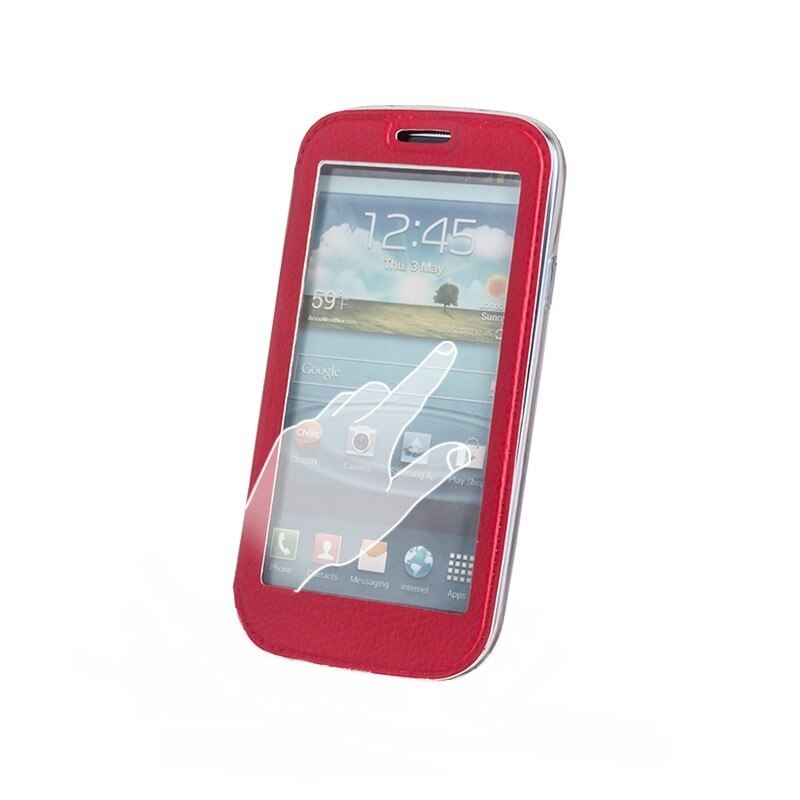 Husa Smart View pentru LG L80, rosu