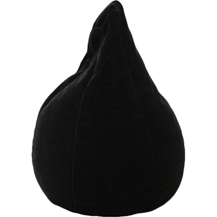 Fotoliu Topcho, Model Big Puff / Para, Damasc, Negru