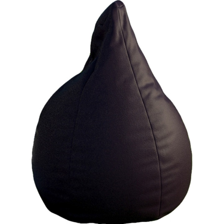 Fotoliu Topcho, Model Big Puff / Para, Damasc, Rezistent la apa, Negru