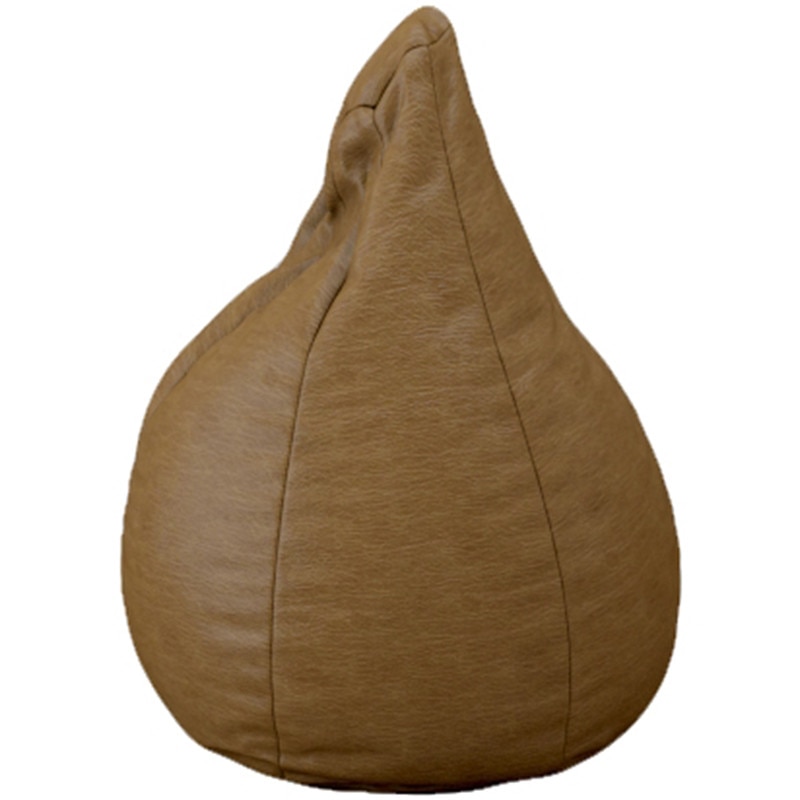 Fotoliu tip Puf Topcho, Little Pear, Piele ecologica, 75x90cm, Auriu