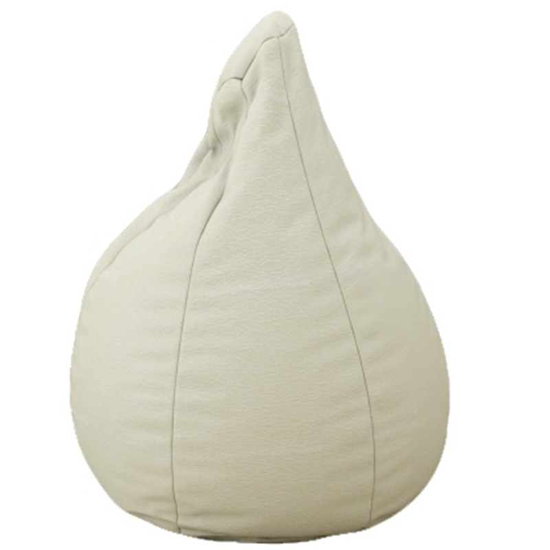 Fotoliu tip Puf Topcho, Little Pear, Piele ecologica, 75x90cm, Bej
