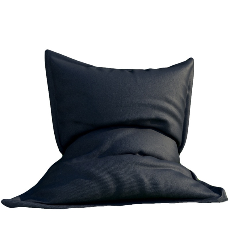 Fotoliu puf Topcho, Tapitat, 140 x 180 cm, Damasc, Rezistent la apa, Gri