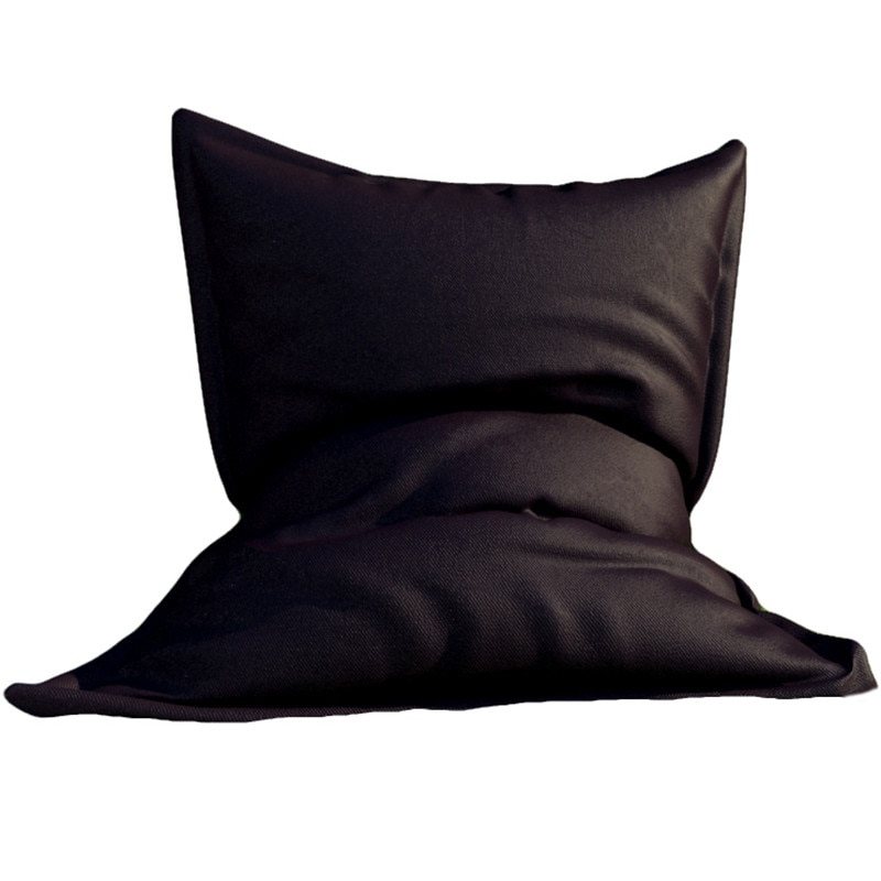 Fotoliu puf Topcho, Tapitat, 140 x 180 cm, Rezistent la apa, Negru