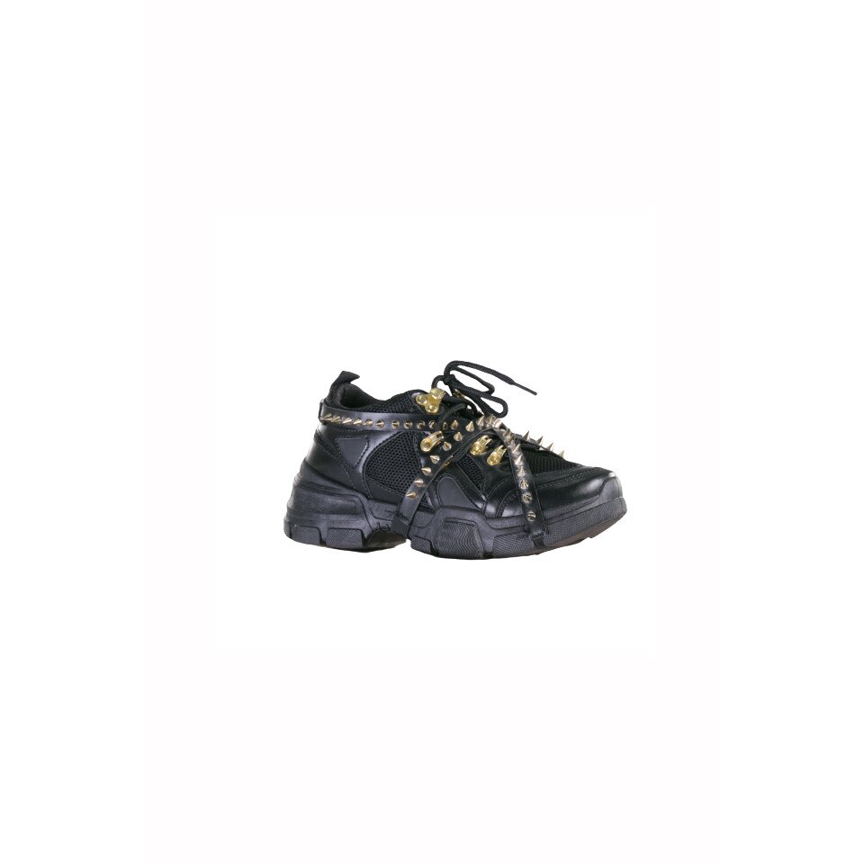 Pantofi sport dama Mombi alb, Negru