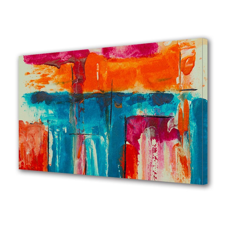 Tablou Canvas Fosforescent, Luminos in Intuneric, Premium, Art Star, Abstract vertical si orizontal, Abstract, Panza pe cadru de lemn, Decoratiuni Moderne pentru Casa, 20 x 30 cm