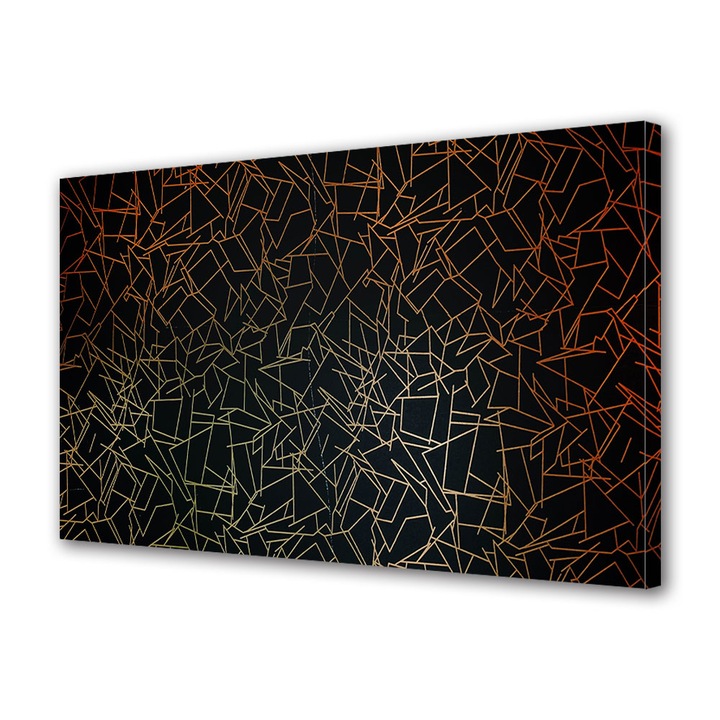 Tablou Canvas Fosforescent, Luminos in Intuneric, Premium, Art Star, Forme conturate, Abstract, Panza pe cadru de lemn, Decoratiuni Moderne pentru Casa, 40 x 60 cm