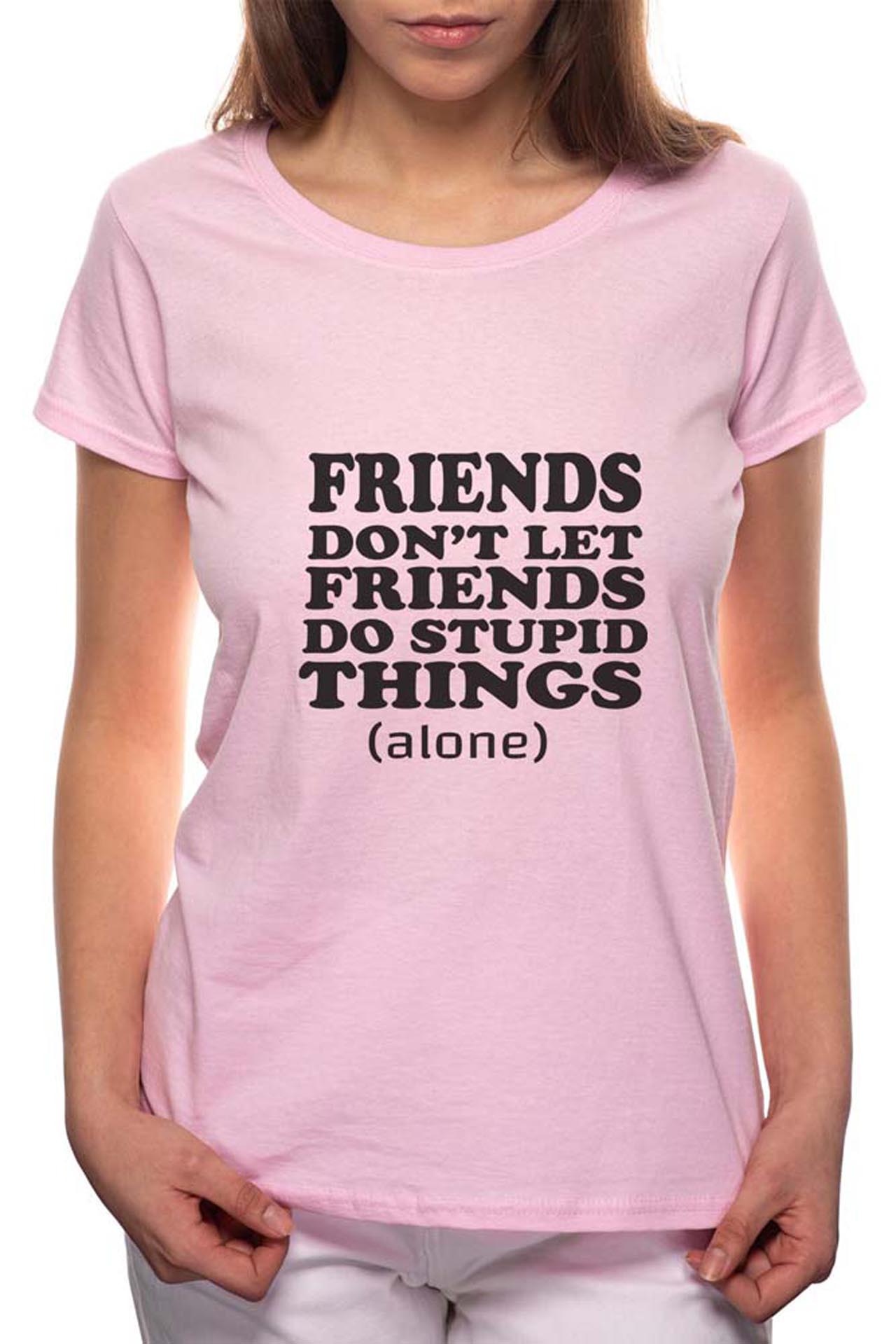 Tricou dama, Friends, 100% Bumbac, P32, Roz