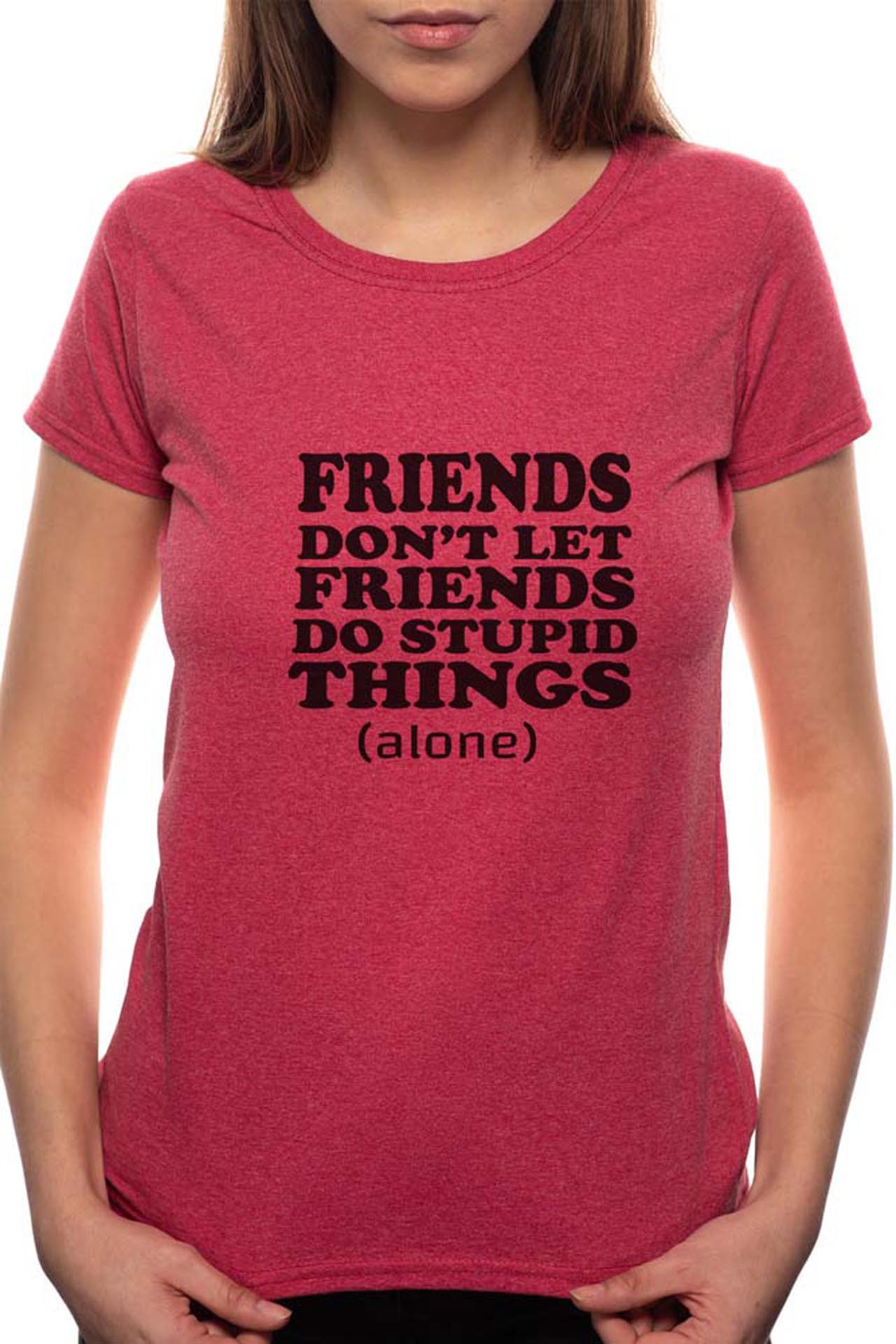 Tricou dama, Friends, 100% Bumbac, BR32, Bordeaux Red