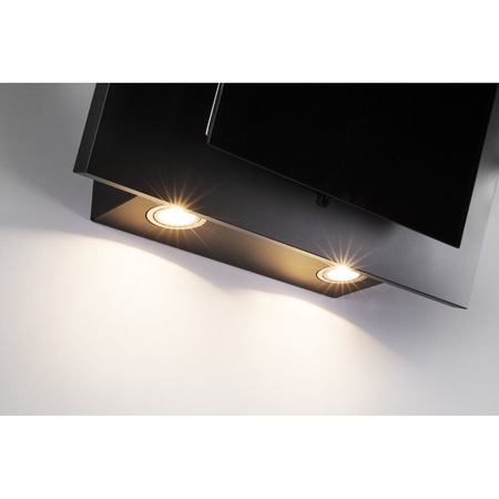 Hota incorporabila decorativa Whirlpool AKR 036 G BL, Putere de absorbtie 400 mc/h, 3 trepte de viteza, 60 cm, Negru