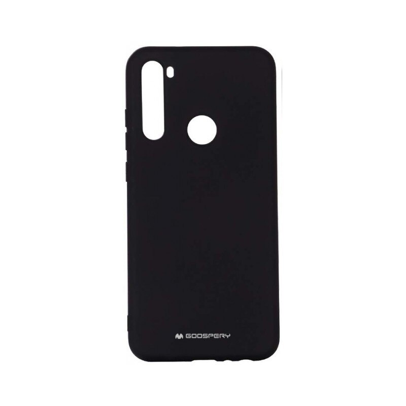 Husa Spate Mercury Goospery Silicone Compatibila Cu Samsung Galaxy A21, Interior Alcantara, Negru