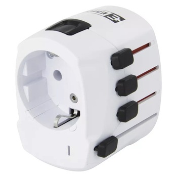 Adaptor de calatorie EMOS 1.103200 alb Adaptor de calatorie EMOS 1.103200 alb