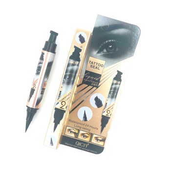 Tus cu Stampila si Eyeliner pentru ochi, Qiciy, Rezistent la Apa, Negru, 5 gr. Tus cu Stampila si Eyeliner pentru ochi, Qiciy, Rezistent la Apa, Negru, 5 gr.