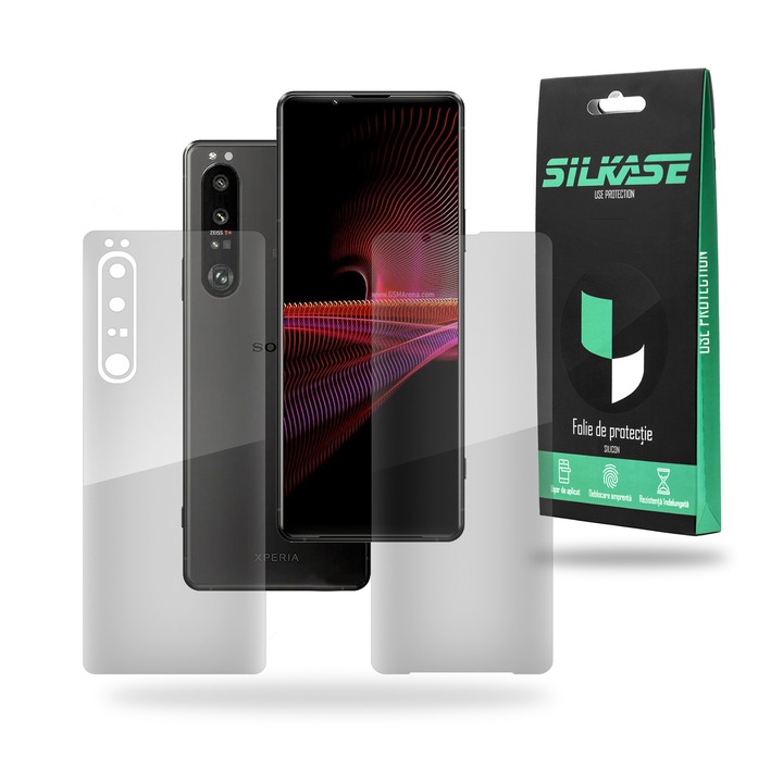 Комплект 2 фолиа SILKASE за Sony Xperia 1 III, защита на телефона, възобновяем силикон