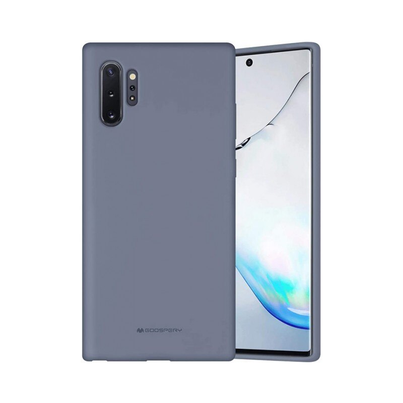 Husa Spate Mercury Goospery Silicone Compatibila Cu Huawei P30 Pro, Interior Alcantara, Lavender Grey