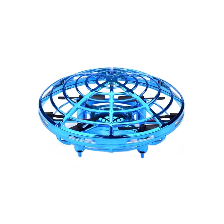 Mini Drona UFO MRG M-909, Senzori infrarosu, Diametru 11 cm, Albastru