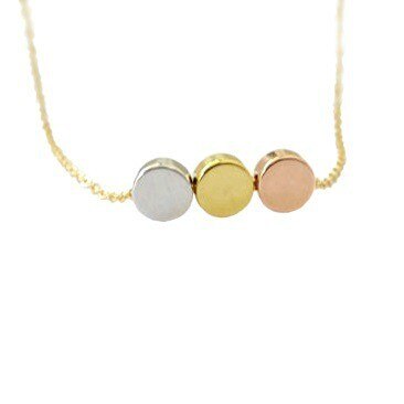 Colier Trio Joy din argint placat cu aur 18K