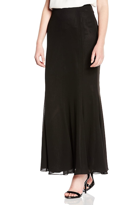 Női hosszú szoknya Swing 1000062-AZ14495, Egyenes szabású, Fekete, 2XL