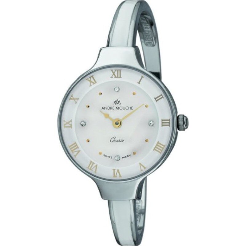 Ceas analogic pentru femei, Andre Mouche, 421-01191, Quartz, 25 mm, Argintiu