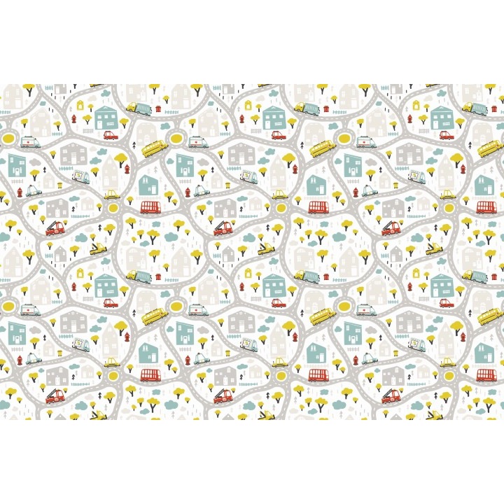 Fototapet desene orase 300x200cm hartie blueback