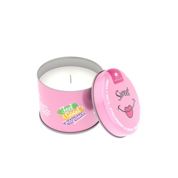 Lumanare naturala Feel Good Capsuni & frisca, Sweet 35 ore Lumanare naturala Feel Good Capsuni & frisca, Sweet 35 ore