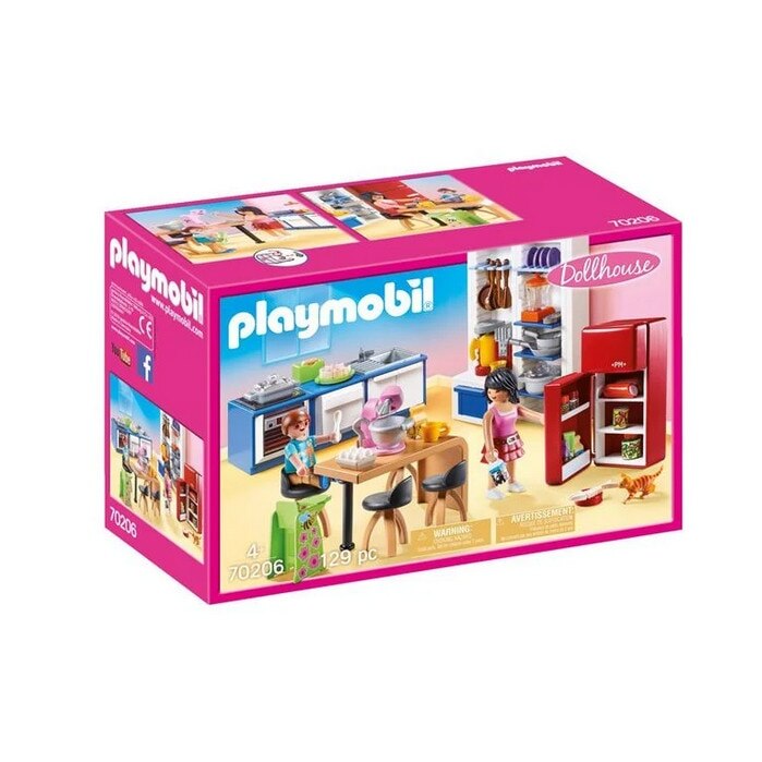 Set Playmobil bucataria papusilor , contine 2 figurine , multifunctional , multicolor
