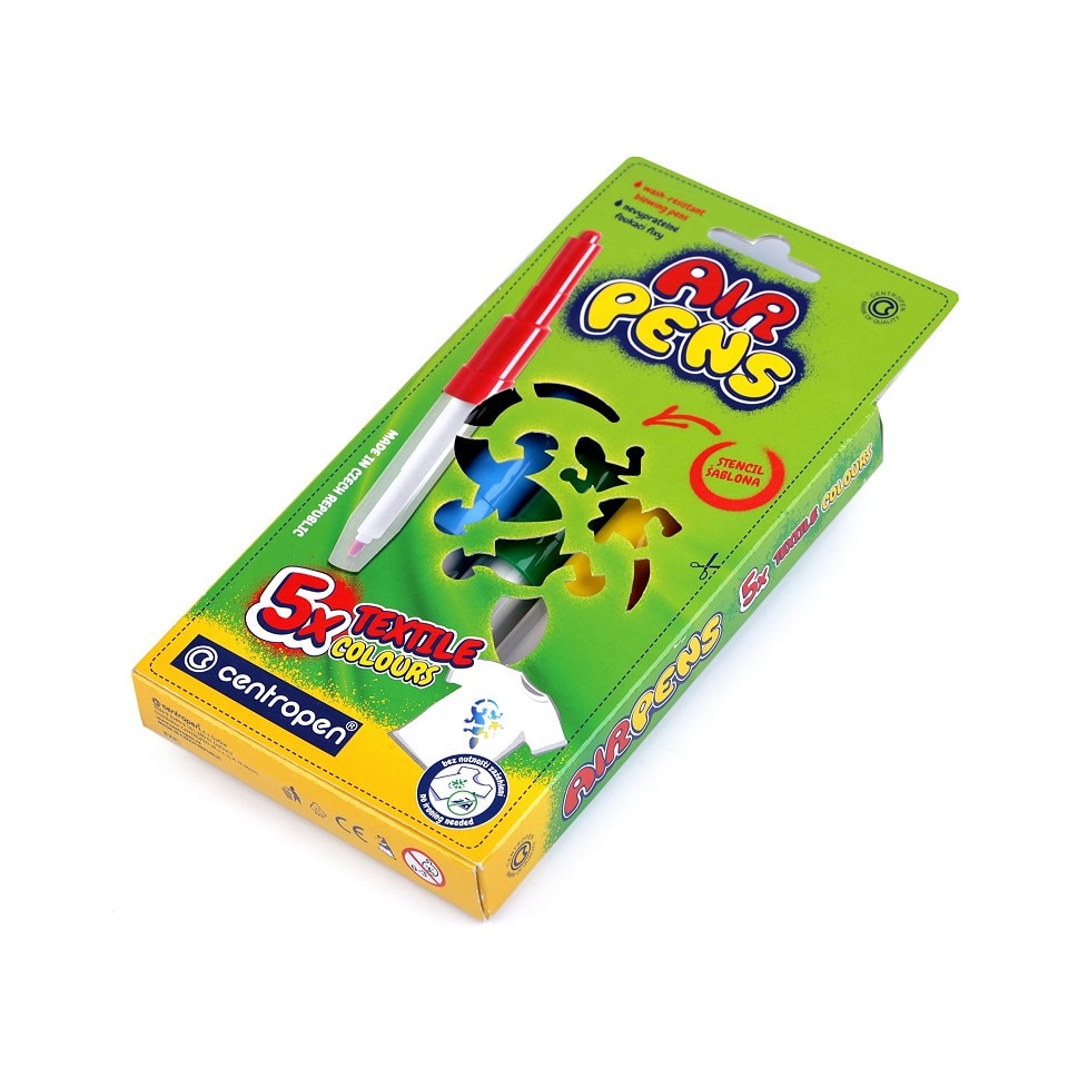 Set markere de suflat pentru textile Air Pens, 5 buc