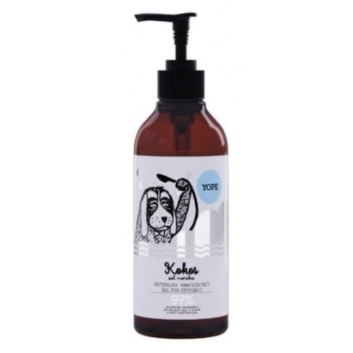 Gel de dus hidratant Yope, Nuca de cocos si sare de mare, 400 ml