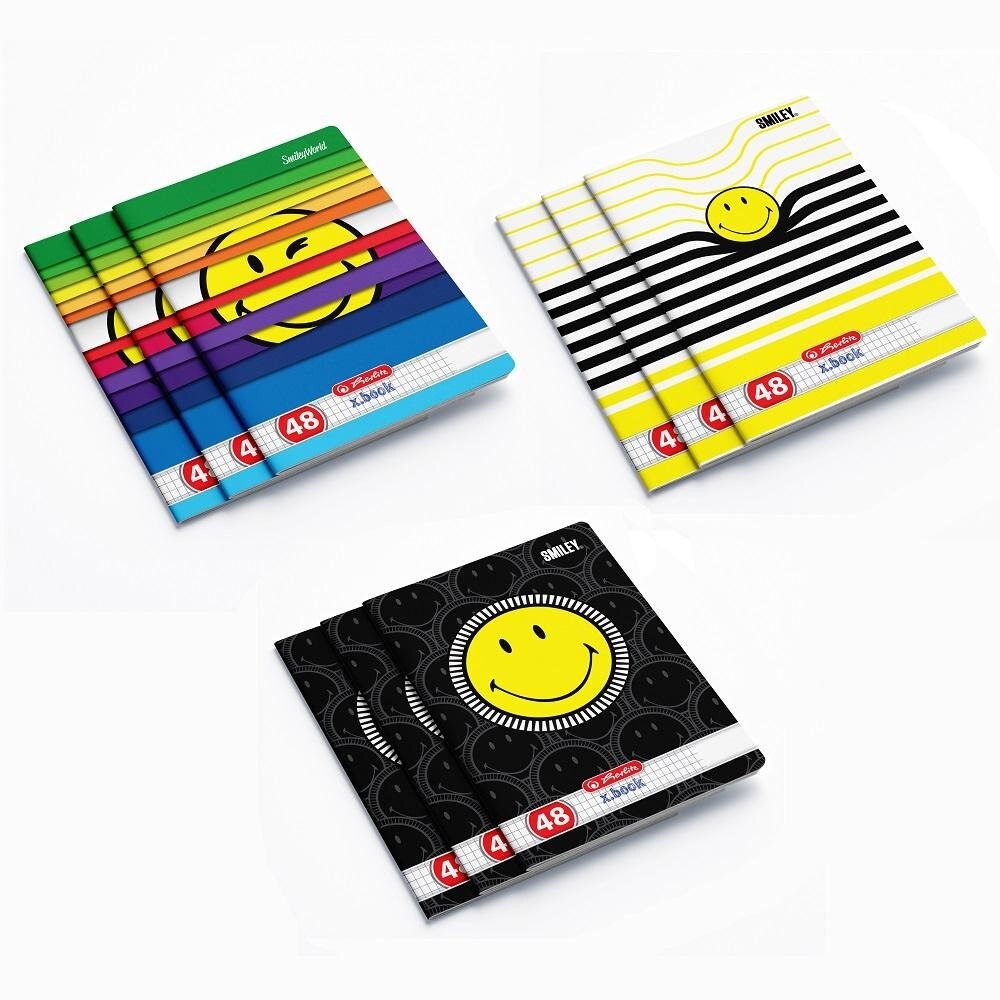 Set 10 Caiete A5, 48 File, 70g/mp, Matematica, Motiv Smiley