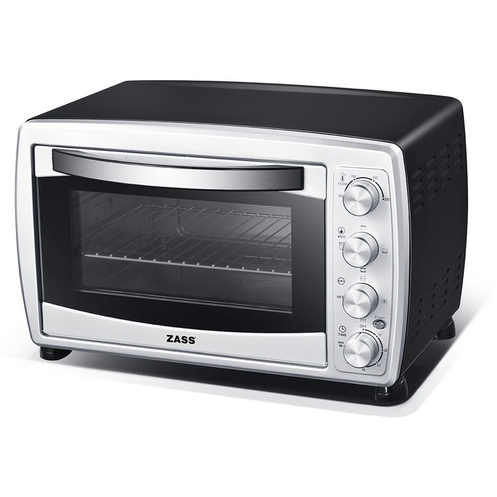 Cuptor electric cu convectie Zass ZEO 38 CR, 1600 W, 38 l, Grill, Rotisor