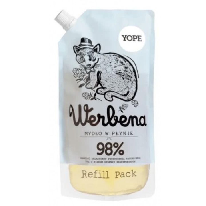 Sapun Yope, Antibacterian, Recipient reutilizabil,Extract natural de verbena, 500 ml