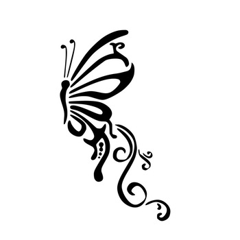 Sablon 59x36cm Refolosibil Fluture Stilizat T195936 Sablon 59x36cm Refolosibil Fluture Stilizat T195936