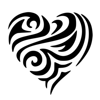 Sablon 59x59cm Refolosibil Inima Stilizata T325959 Sablon 59x59cm Refolosibil Inima Stilizata T325959