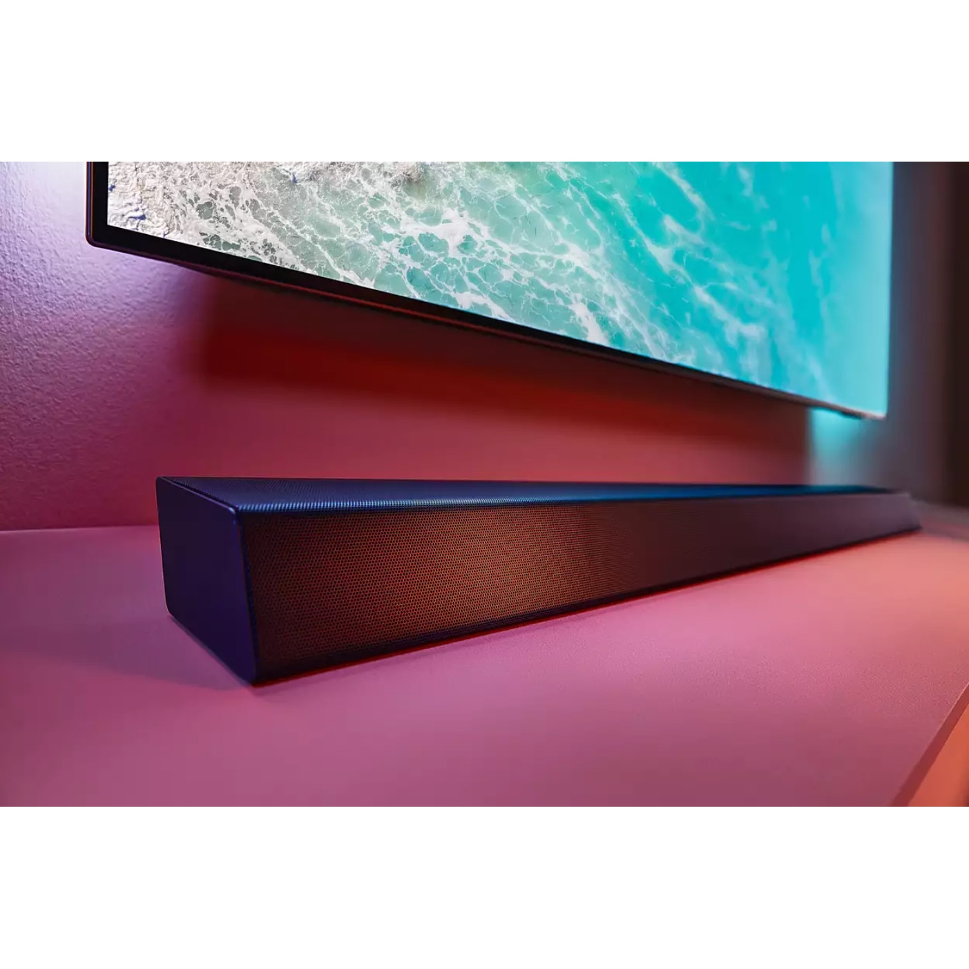 Soundbar Philips 3.1 cu subwoofer wireless si Compatibila cu DTS Play-FI, 1 woofer de 6,5", 300 W RMS, Dolby Atmos, Google Asistant/Alexa, Negru