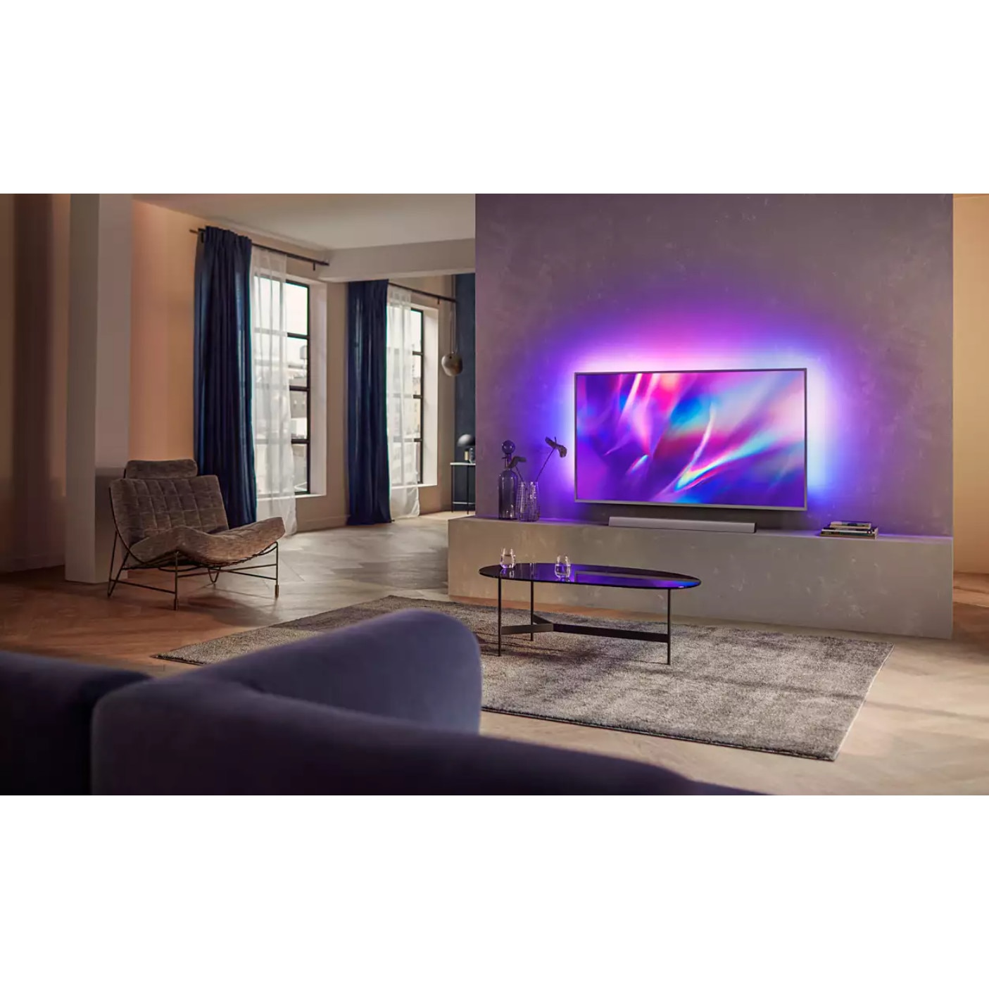 Soundbar 2.1 Philips cu Subwoofer Wireless, Asistenti Vocali, Dolby Atmos, Compatibil cu DTS Play-Fi, 200 W, Woofer de 1 x 5,25", Bluetooth, Google / Alexa / Apple Airplay / Spotify Connect / Chromecast, Gri